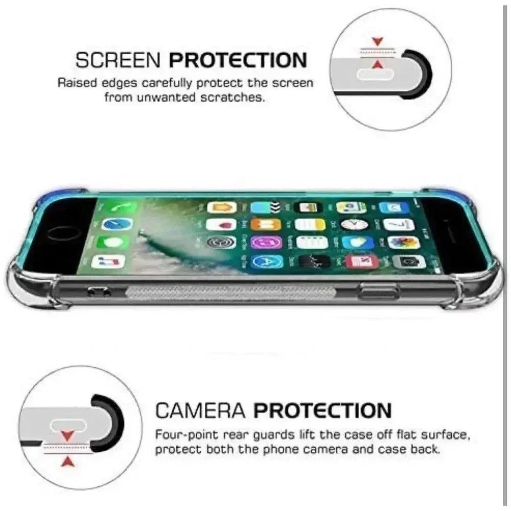 ANHONG iPhone SE2 2020 / 8 / 7 Case with‎ Card Holder & Soft Screen Protector